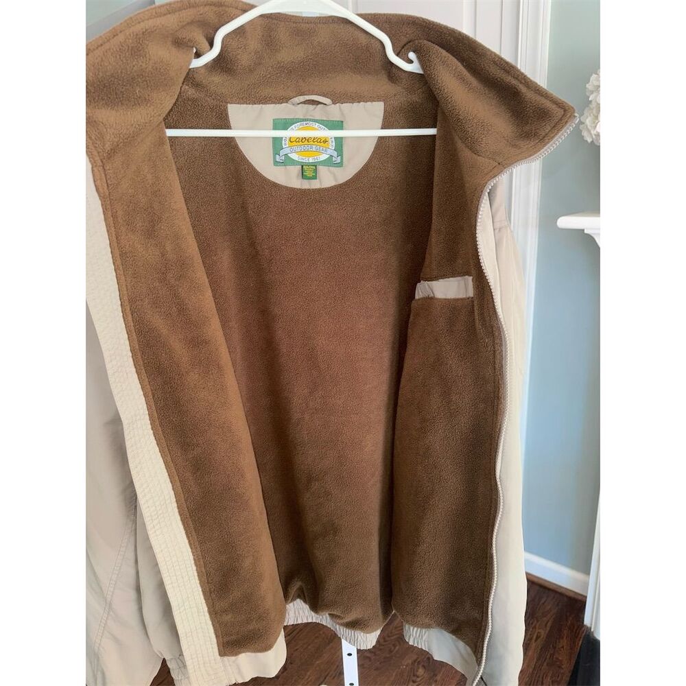 Cabela's Men's 2XL Tan Fleece Lined Jacket Vintage Full Zip - Picture 6 of 9